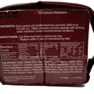 SOS 2 day cinnamon food ration 2400