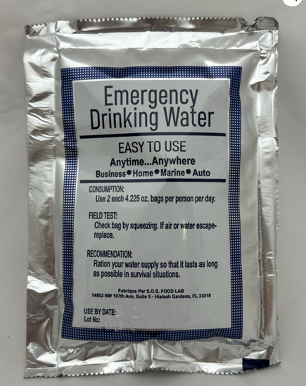 Mainstay Water Sachets SINGLE