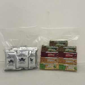 3 day millenium energy bar& water pack