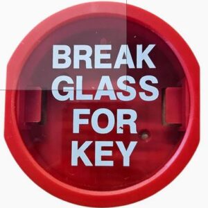 red key holder for cabinets and wheelies (with break glass)